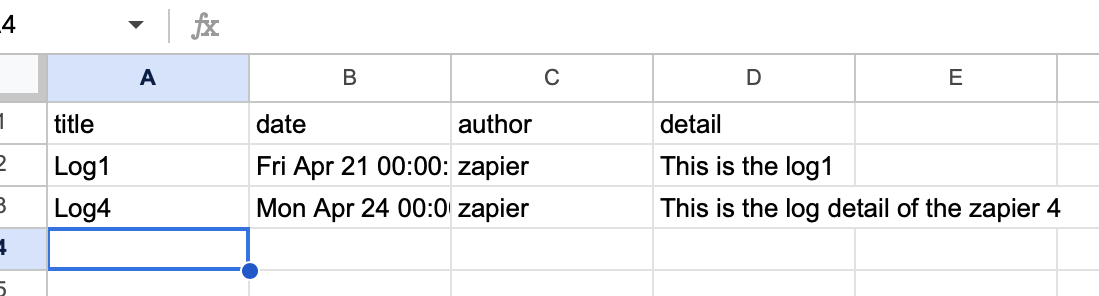 New spreadsheet row from live-test contentlet.